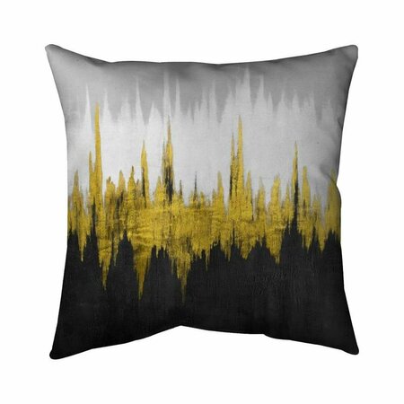 FONDO 20 x 20 in. Golden Zigzag-Double Sided Print Indoor Pillow FO2796869